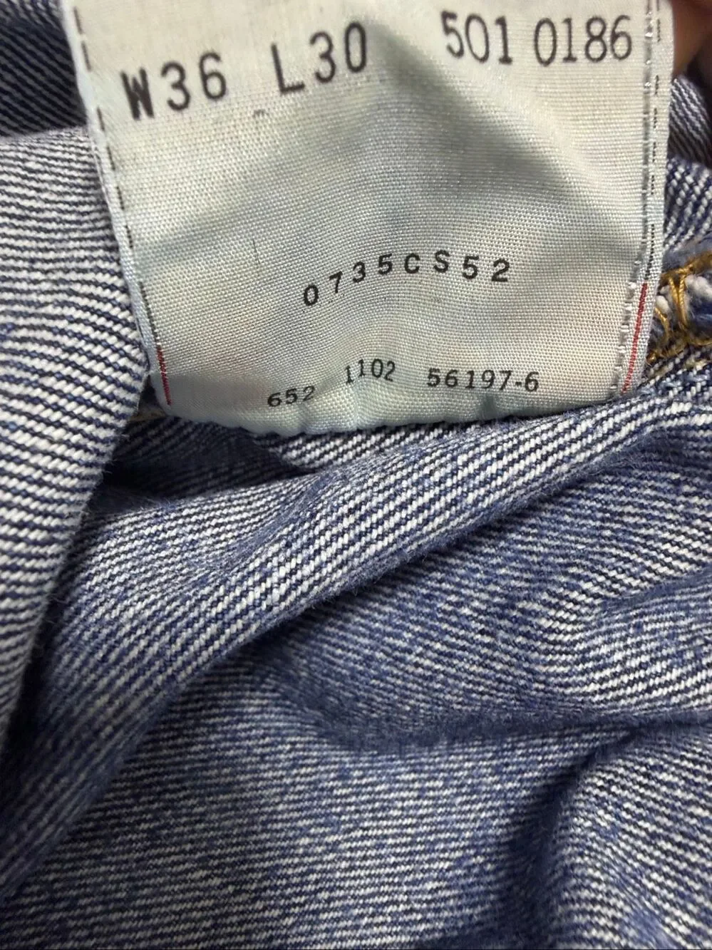 Levi’s 501 XX Mens Jeans 36X30 Wpl 423 100% Cotton Blue Button Fly